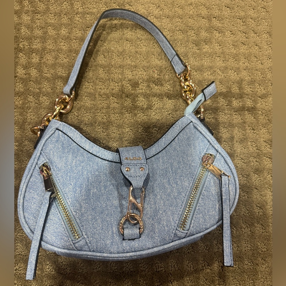 Aldo Jean and Gold Shoulder Bag